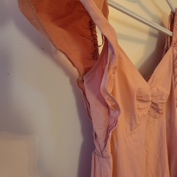ZARA Pink sun dress with flutter cap sleeves - Picture 8 of 10